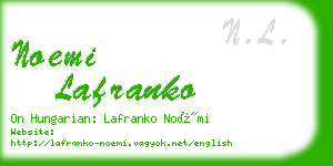 noemi lafranko business card